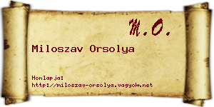Miloszav Orsolya névjegykártya